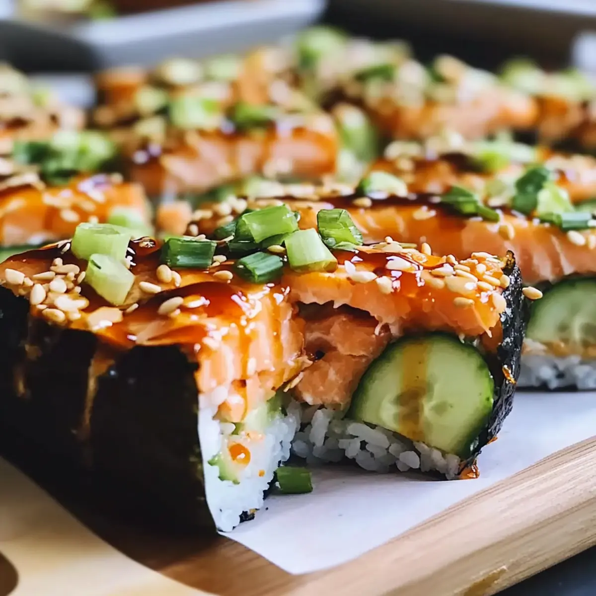 Spicy Salmon Sushi Bake