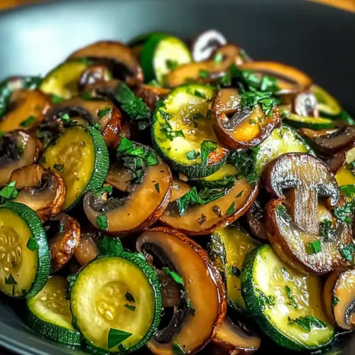 Sauteed Zucchini Mushrooms And Onions Delight