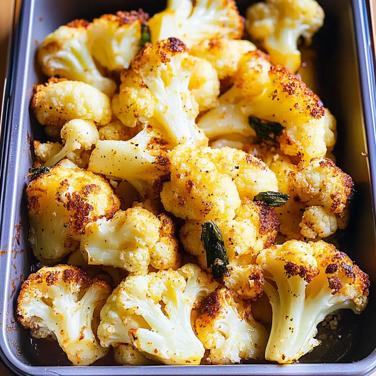 Crispy Oven Roasted Cauliflower