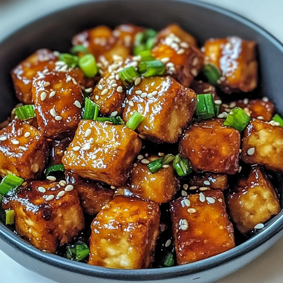 Crispy Honey Garlic Tofu