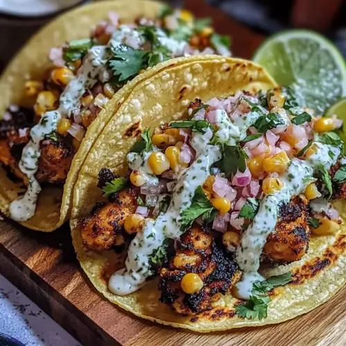 Crispy Street Corn Chicken Tacos