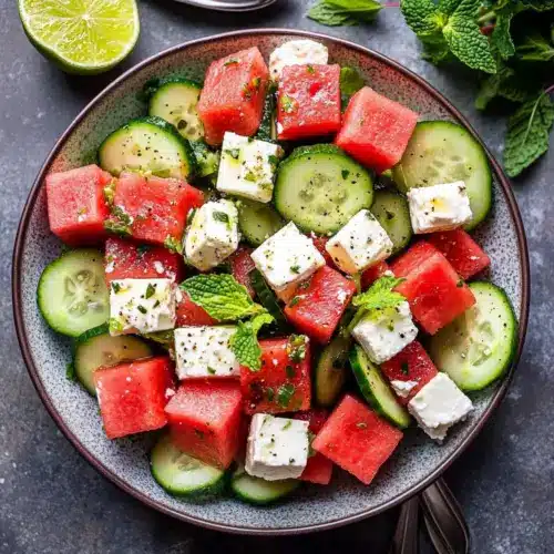 Watermelon Cucumber Salad