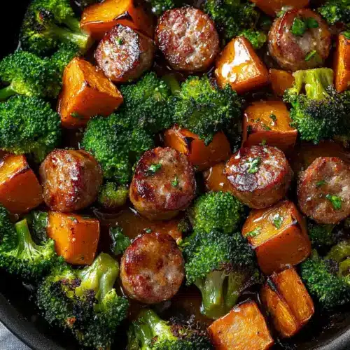 Honey Garlic Sausage and Sweet Potato