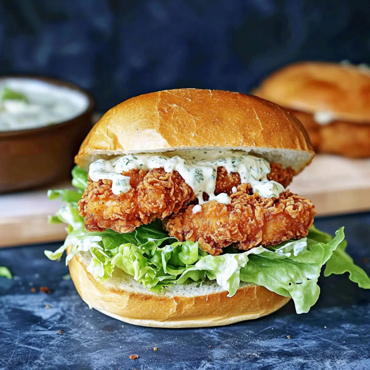 Crispy Chicken Caesar Sandwich