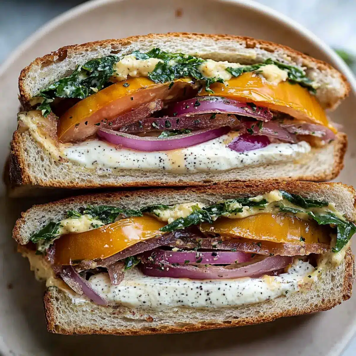 Marinated Tomato Sandwich
