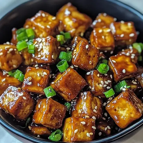 Crispy Honey Garlic Tofu