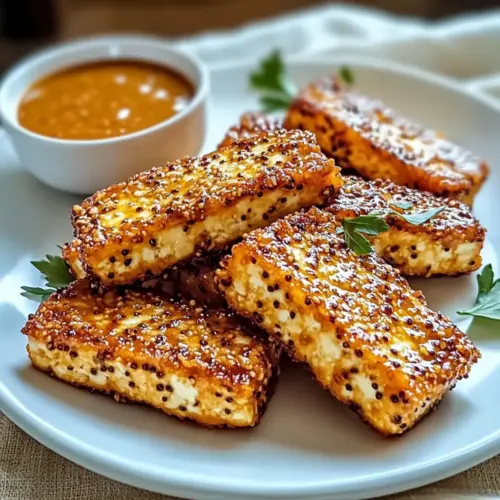 Crispy Honey Mustard Tofu
