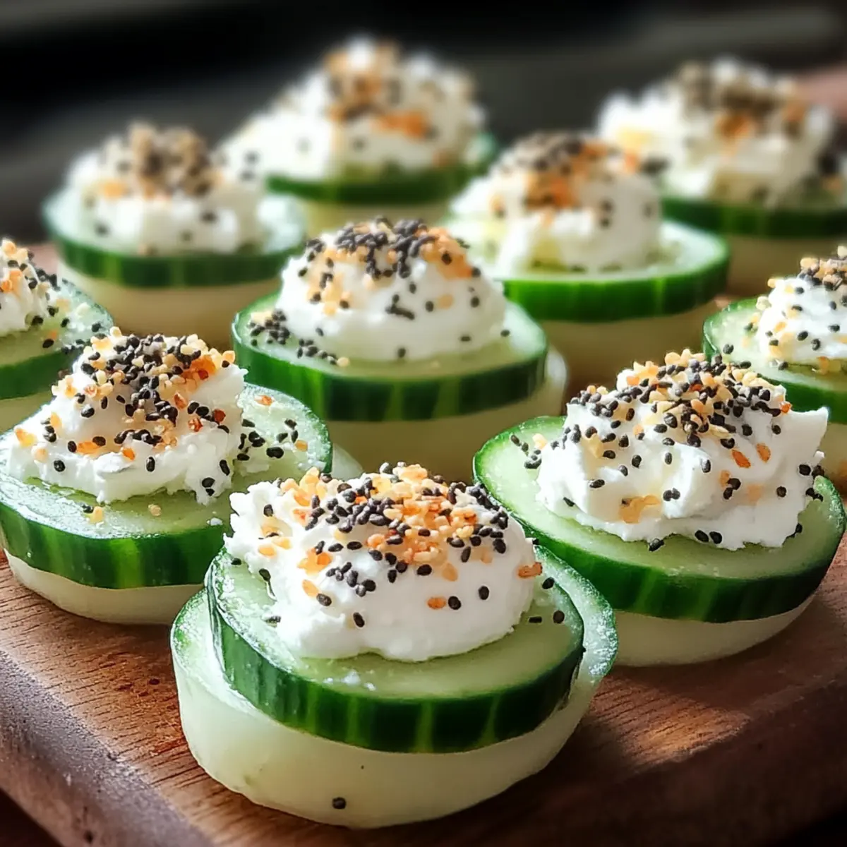 Bagel Cucumber Bites