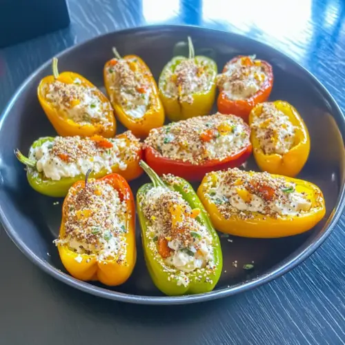 Bagel-Stuffed Mini Peppers