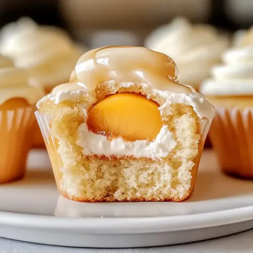 Peach Cream Cheese Cupcakes