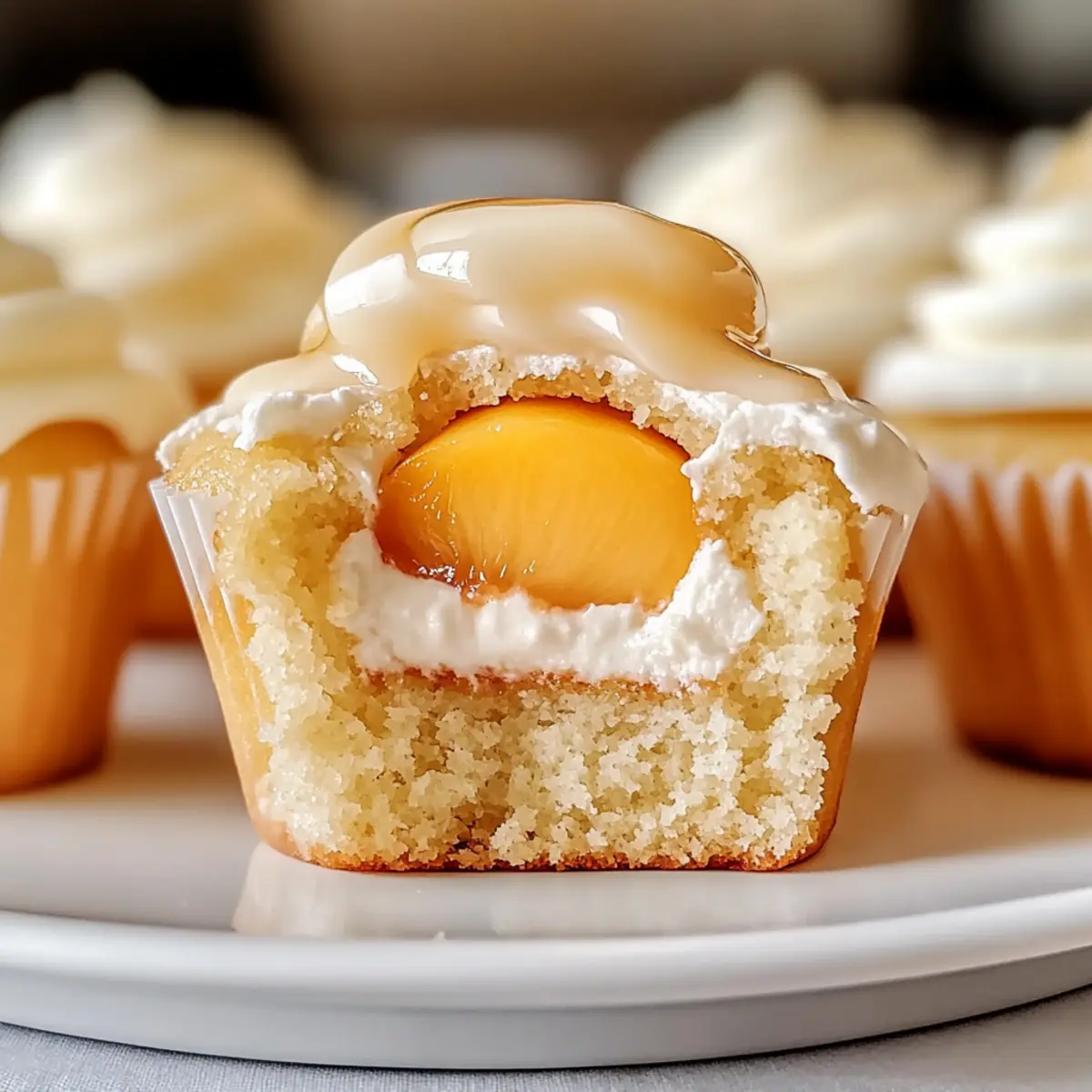 Peach Cream Cheese Cupcakes