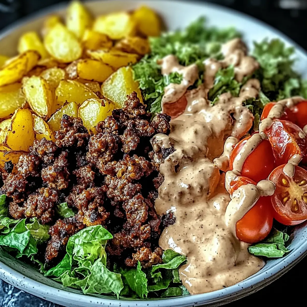 Loaded Burger Bowls