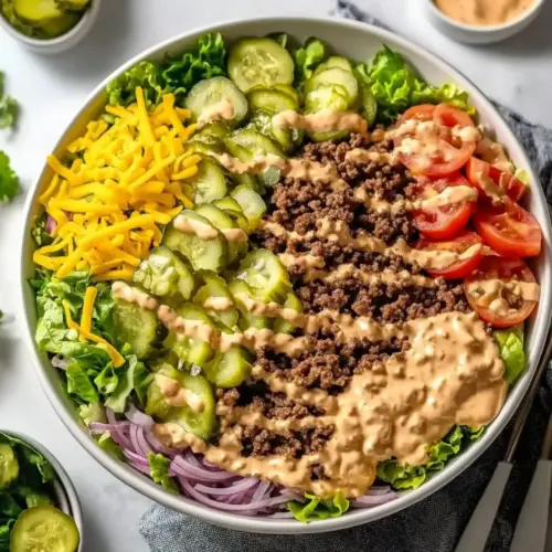 Big Mac Style Healthy Burger Bowl