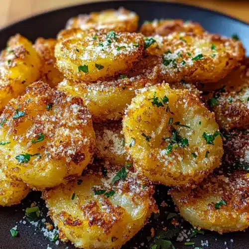 Crispy Garlic Butter Parmesan Smashed Potatoes