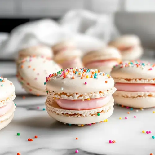 Birthday Cake Macarons