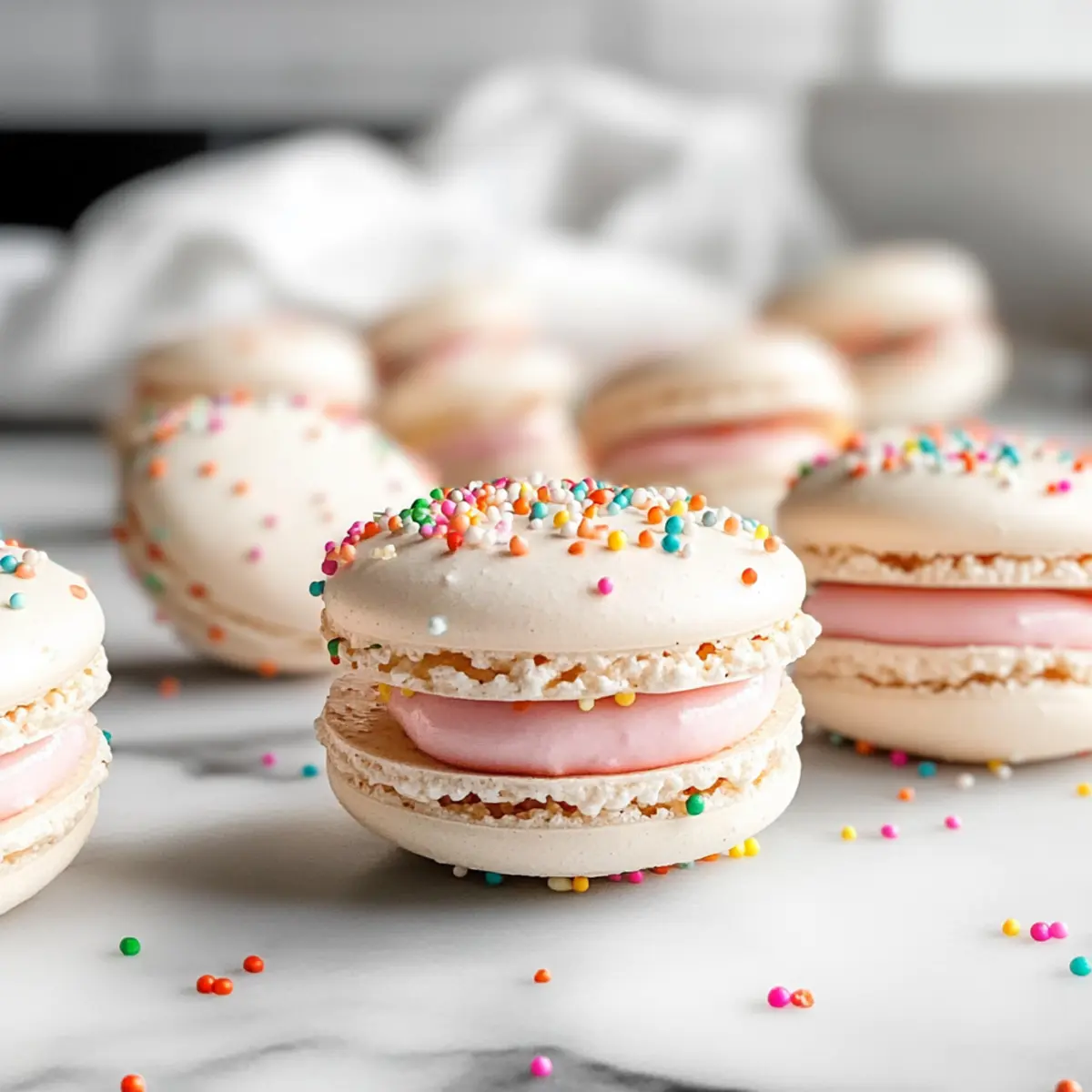 Birthday Cake Macarons