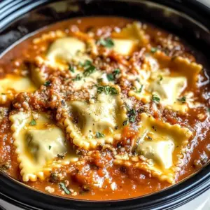 Crockpot Ravioli Lasagna