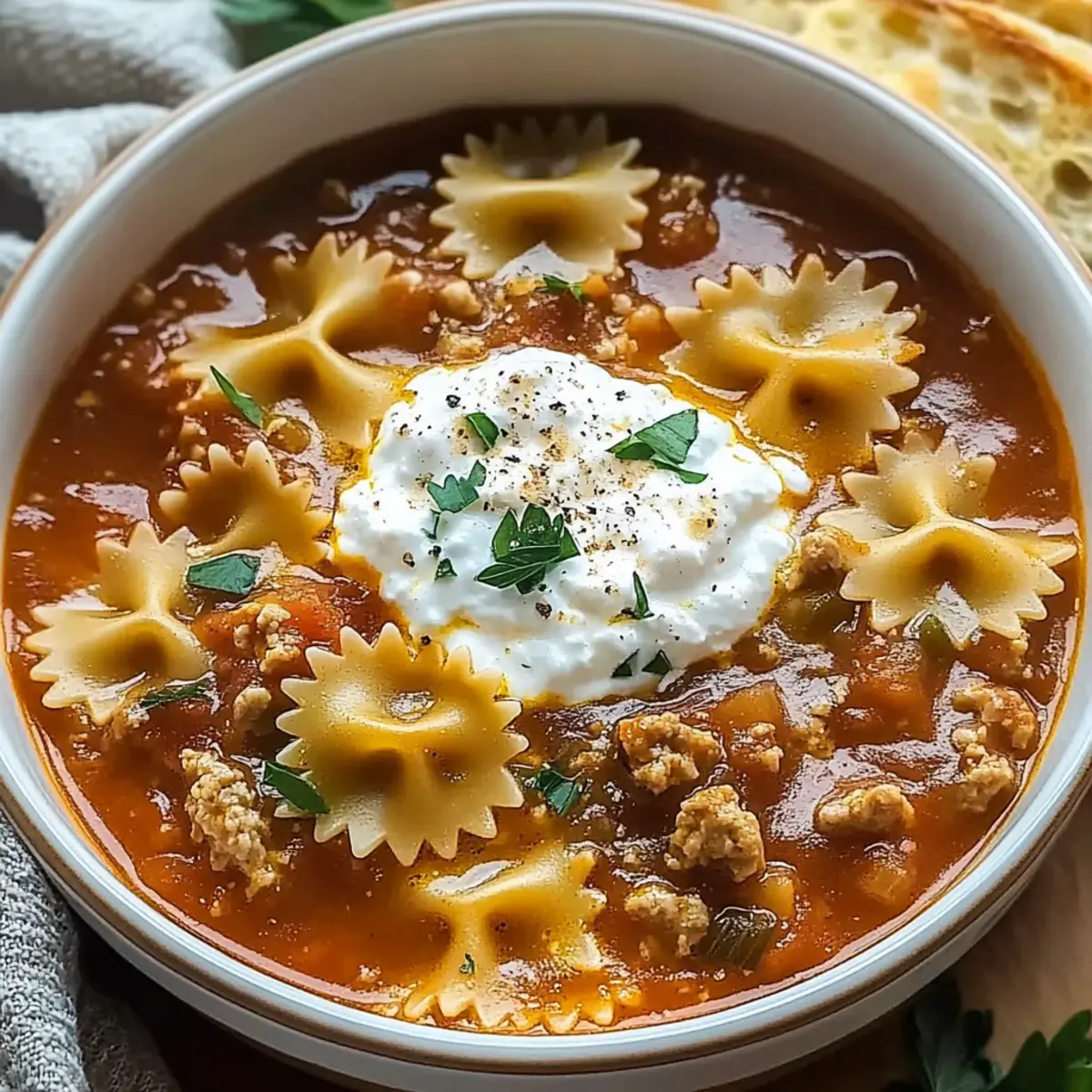 Easy Lasagna Soup