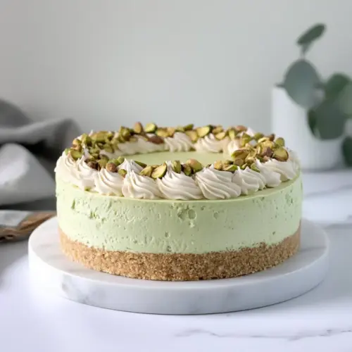 No Bake Pistachio Cheesecake