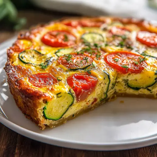Crustless Zucchini Tomato Quiche