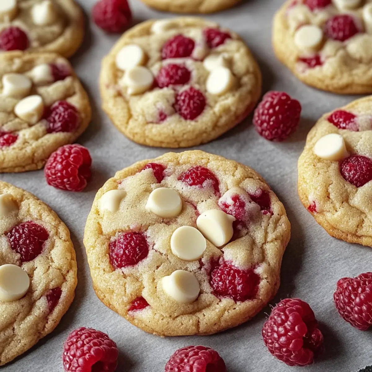 Chewy Raspberry White Chocolate Cookies
