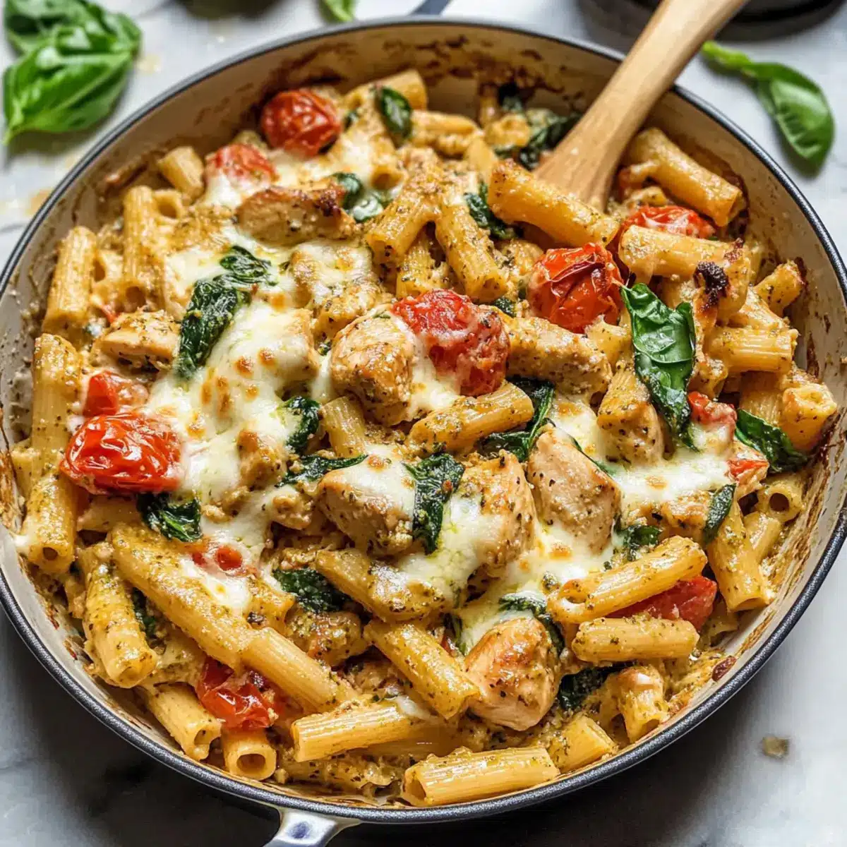 Pesto Chicken Pasta Bake