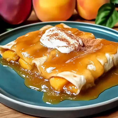 Peach Pie Enchiladas