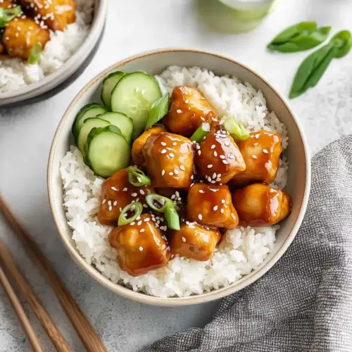 Honey Garlic Chicken Bowls