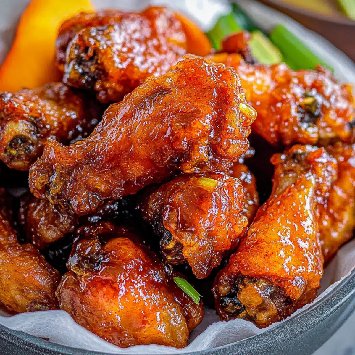 Hot Honey Peach Wings