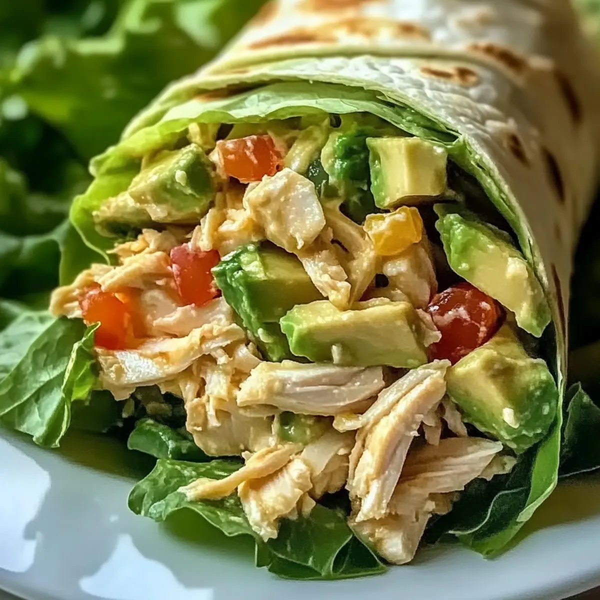 Keto Avocado Chicken Salad Wraps
