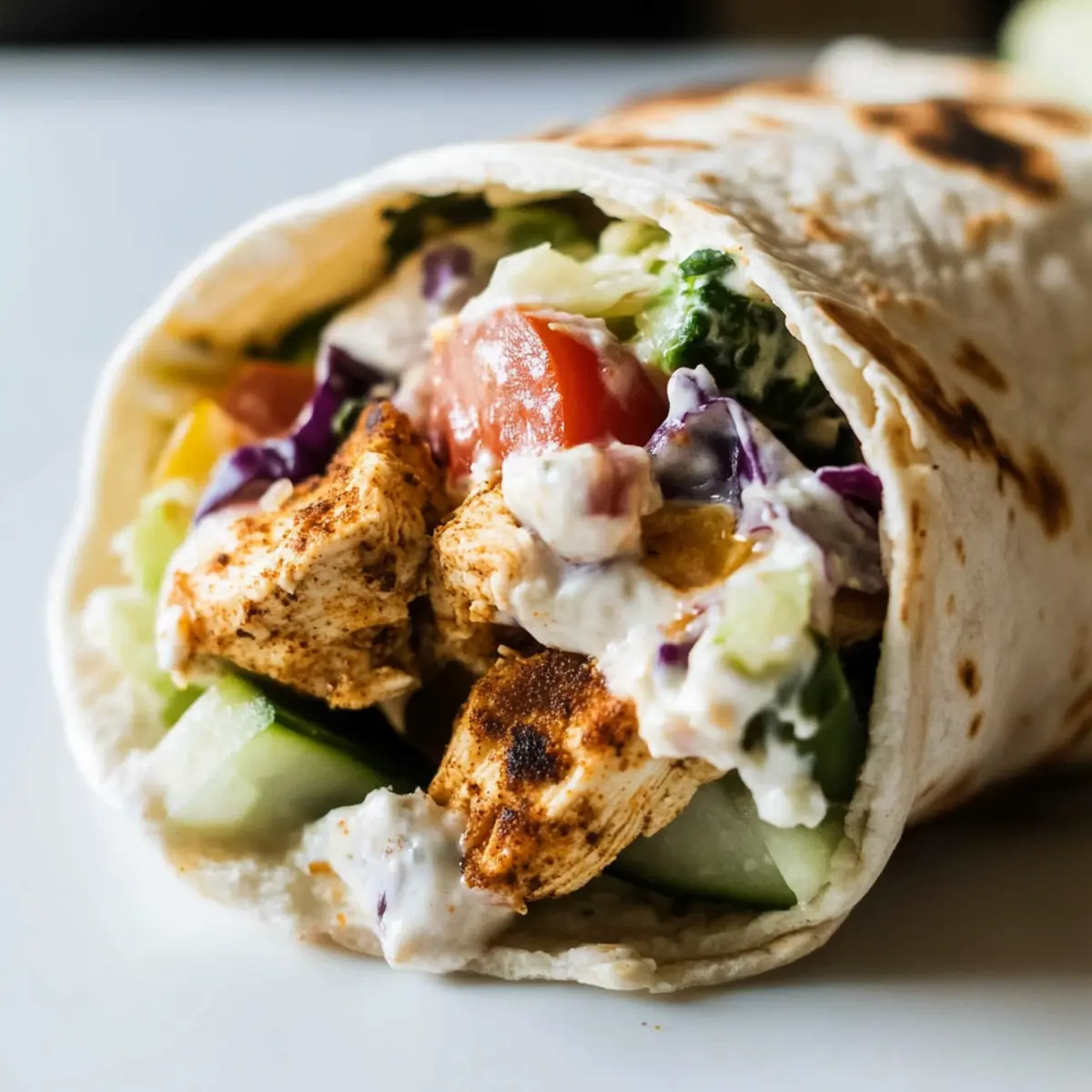 Mediterranean Chicken Wraps