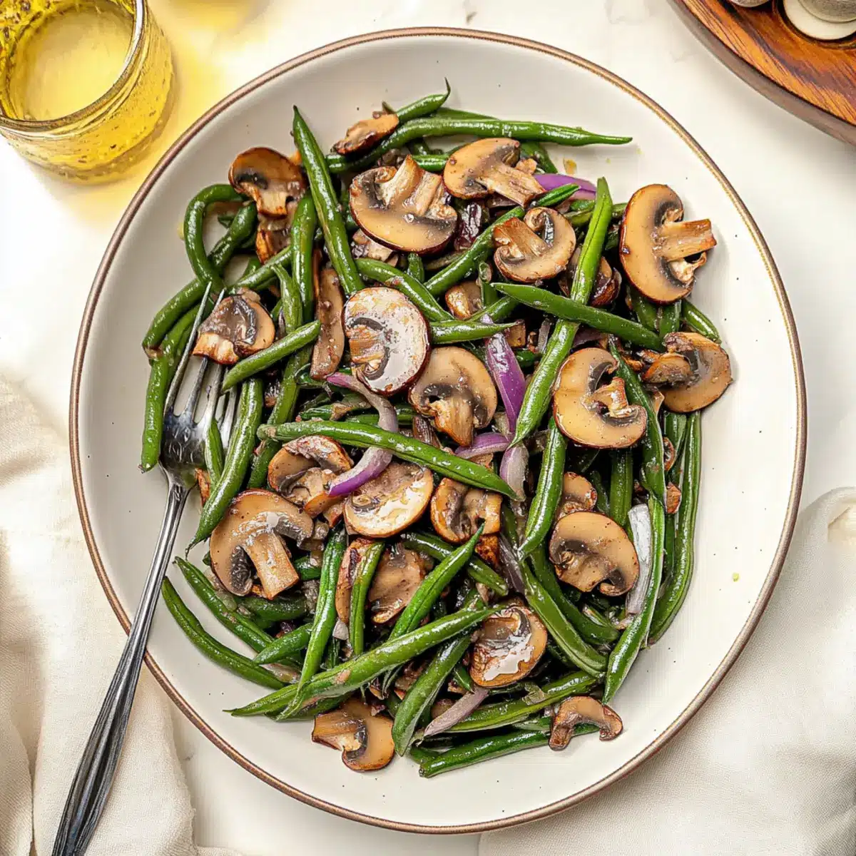 Green Beans with Mushrooms