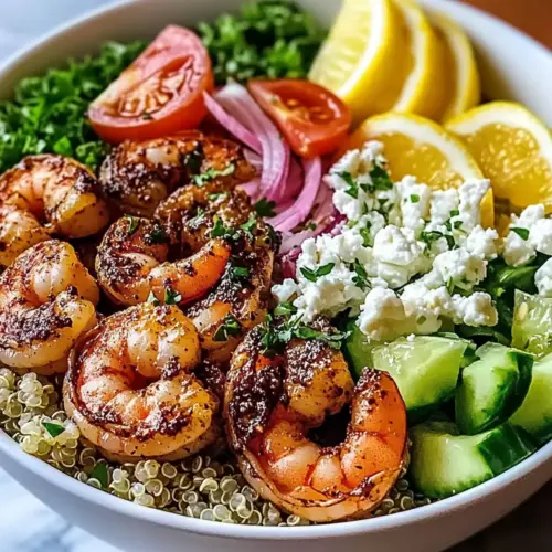 Greek Shrimp Mediterranean Bowl