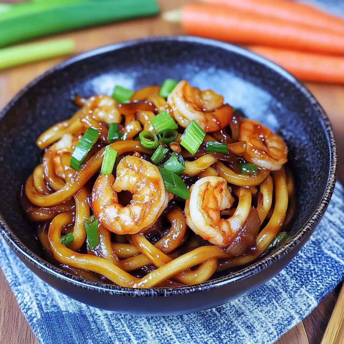 Yaki Udon with Shrimp (