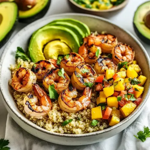 Grilled Shrimp & Avocado Bowls with Mango