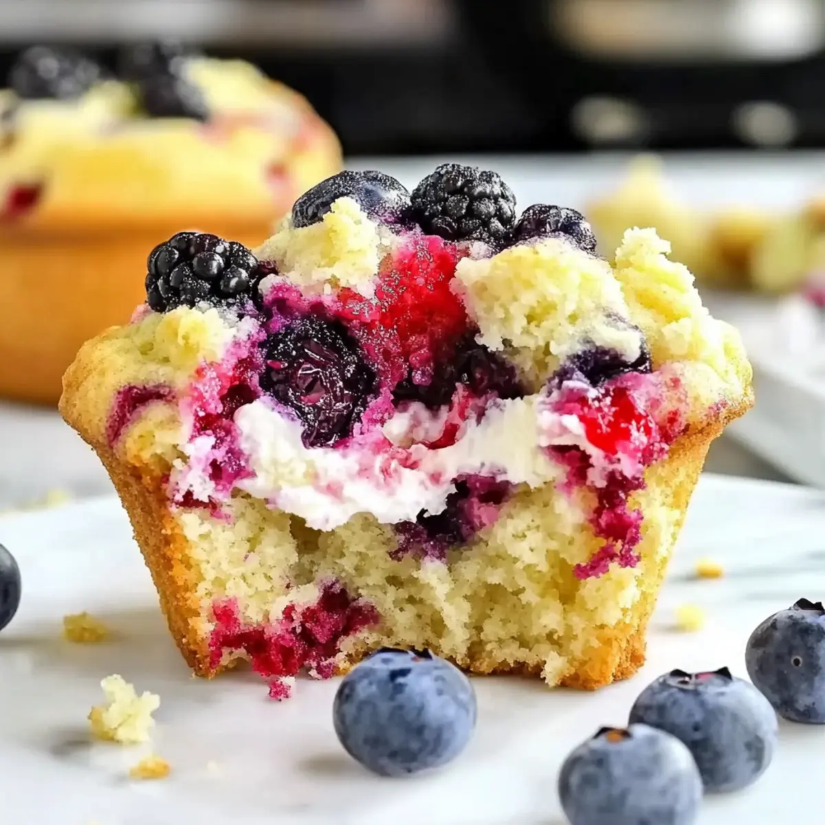 Berry Cream Cheese Muffins