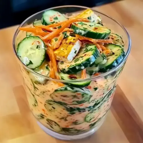 Viral Creamy Asian Cucumber Salad