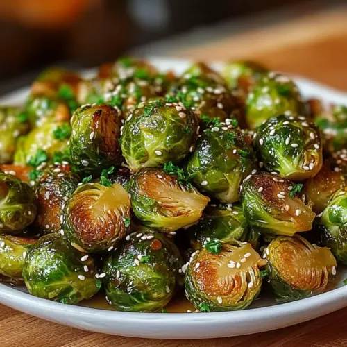 Honey Garlic Brussels Sprouts