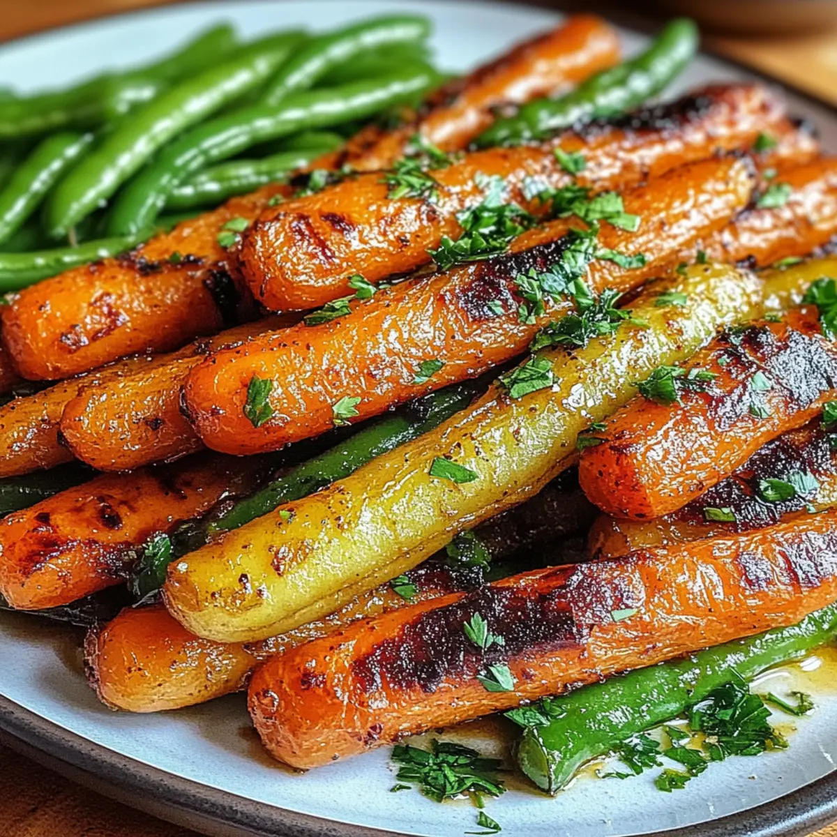 Crispy Roasted Carrots and Green Beans
