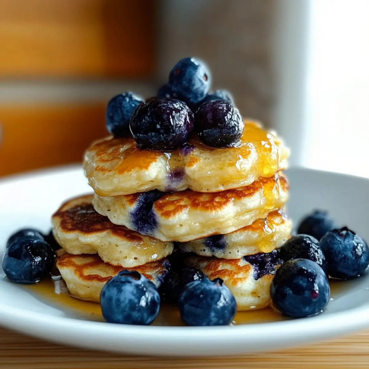 Blueberry Cottage Cheese Pancake Bites