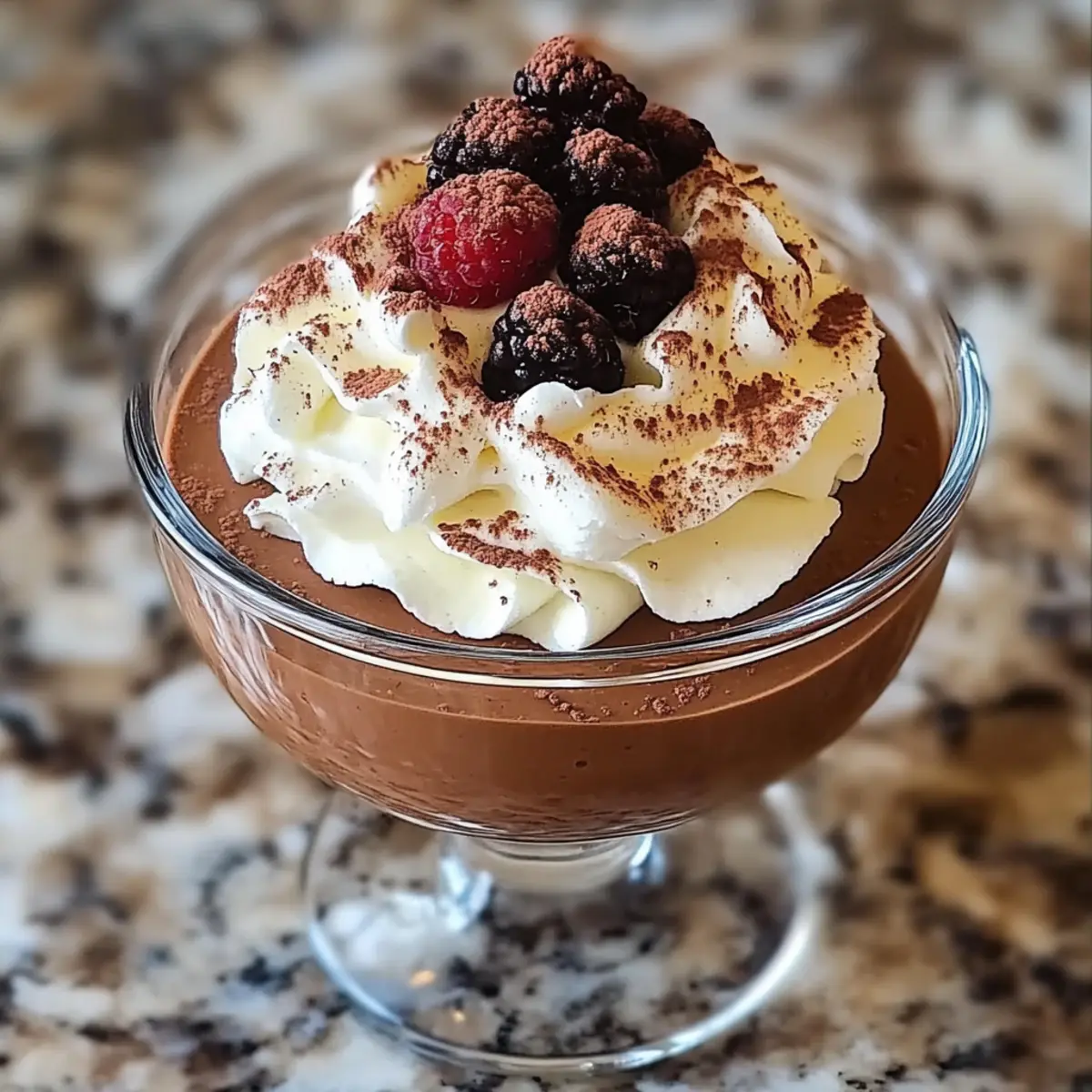 Quick Whipped Greek Yogurt Chocolate Mousse