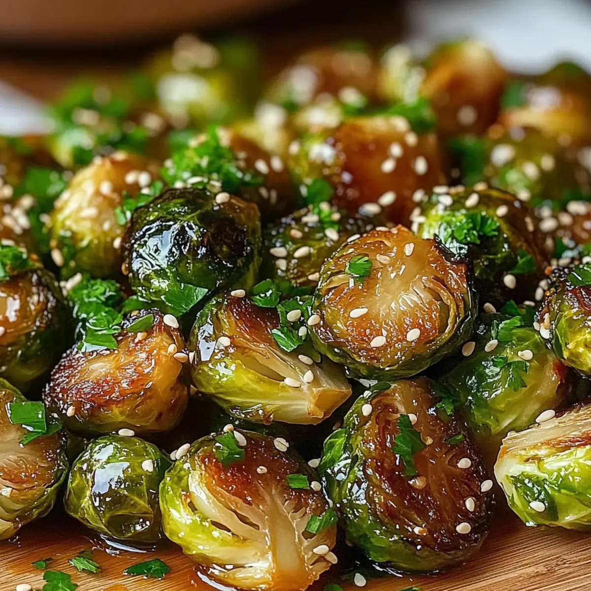 Honey Garlic Brussels Sprouts