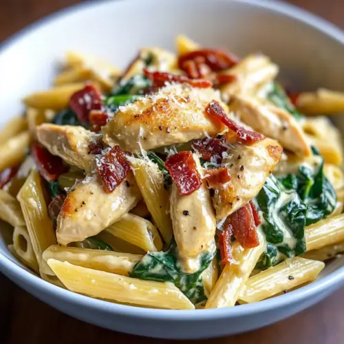 Chicken Bacon Spinach Penne