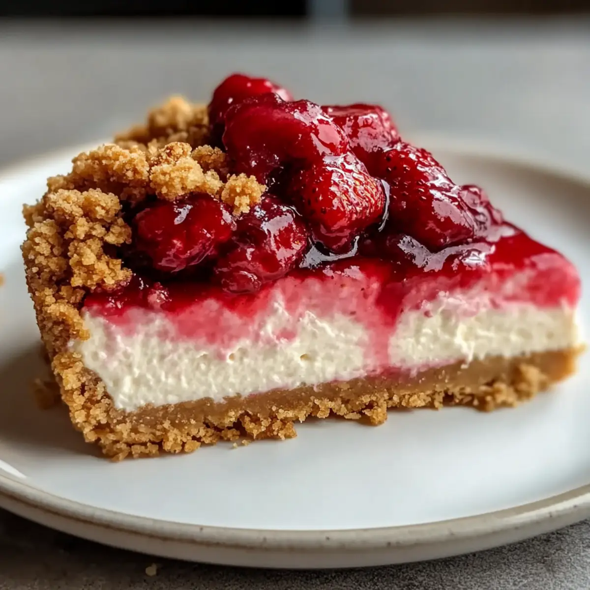Ultimate Strawberry Crumble Cheesecake
