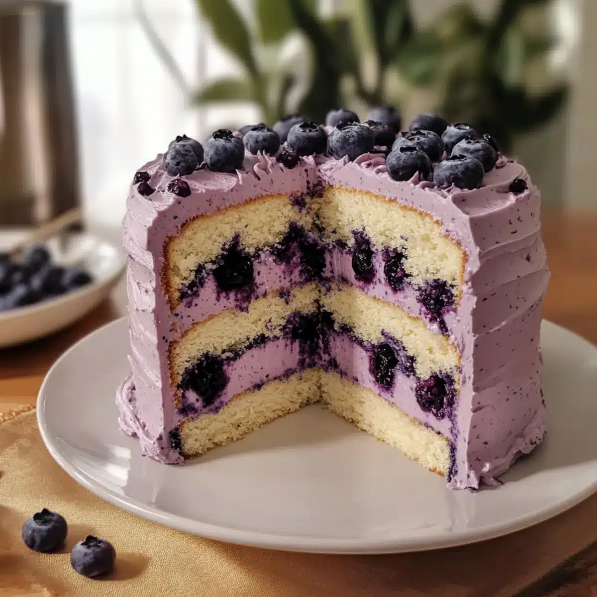 Blueberry Chiffon Cake