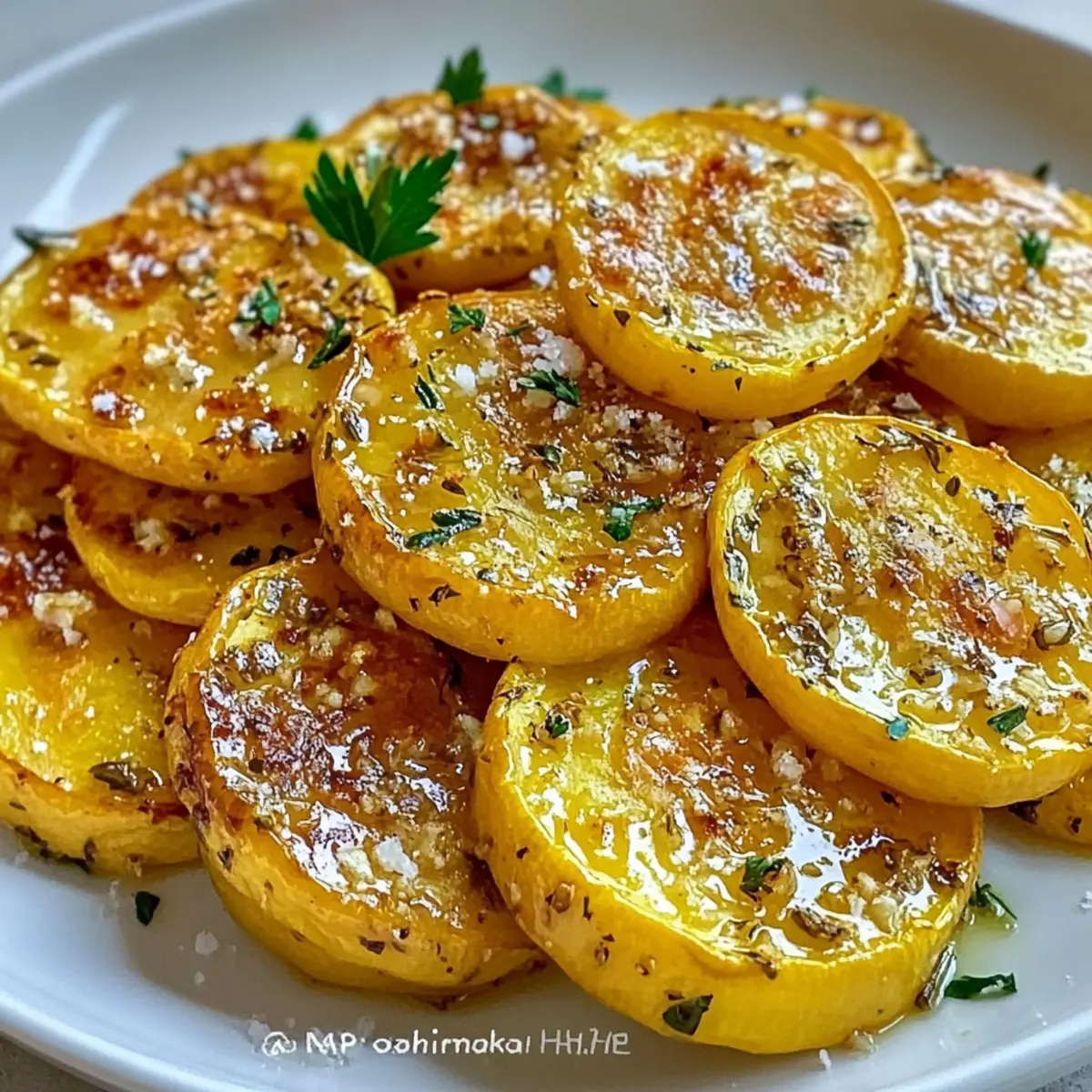 Garlic Herb Roasted Summer Squash