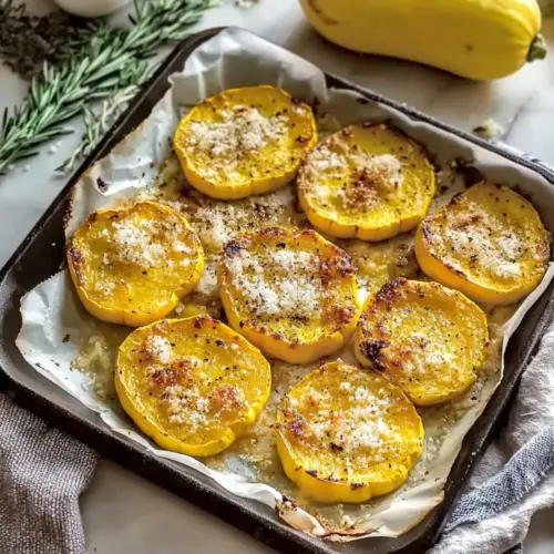 Quick Parmesan Baked Yellow Squash