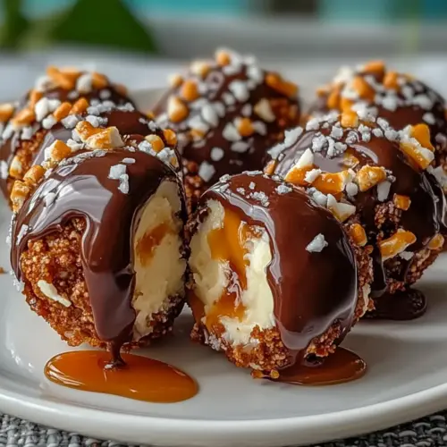 Salted Caramel Pretzel Cheesecake Balls