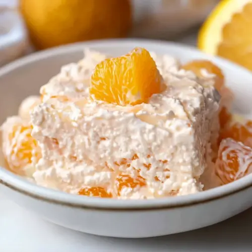 Orange Jell-O Salad with Cottage Cheese