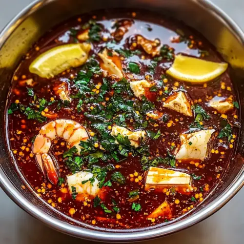 Deep Red-Orange Seafood Boil Sauce